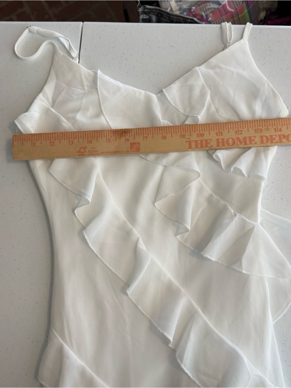 Petal & Pup Ciao Ruffles Maxi Dress in white size small bridal engagement vacay - Picture 6 of 8